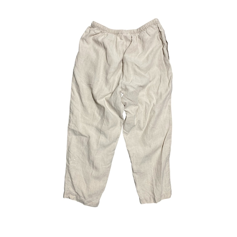 Elisabeth by‎ Liz Claiborne Petite Linen Pants Drawstring Waist Size 14